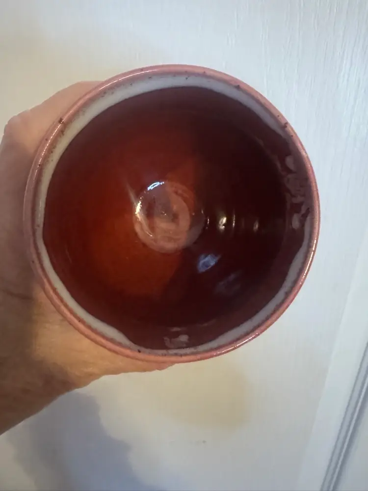 Drip Glazed Art Pottery Bowl/Ramekin 3” Signed