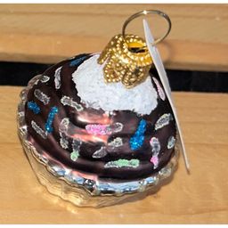 Vintage Blown Glass Poland Ornaments With Tag Cupcake