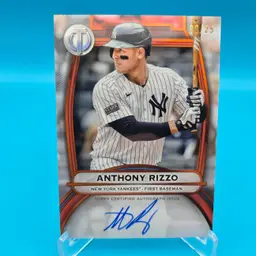 Anthony Rizzo 2025 Topps Tribute Orange Foil Parallel Auto 9/25 New York Yankees