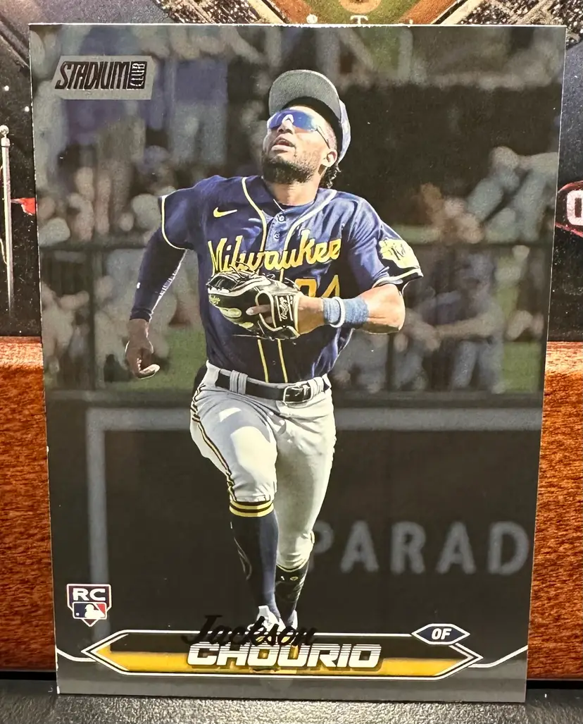 Jackson Chourio RC 2024 Stadium Club 184 Milwaukee Brewers