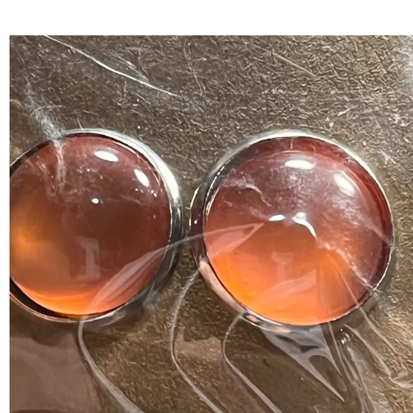 Stud Moonstone Earrings Made By Me - As Shown In Picture