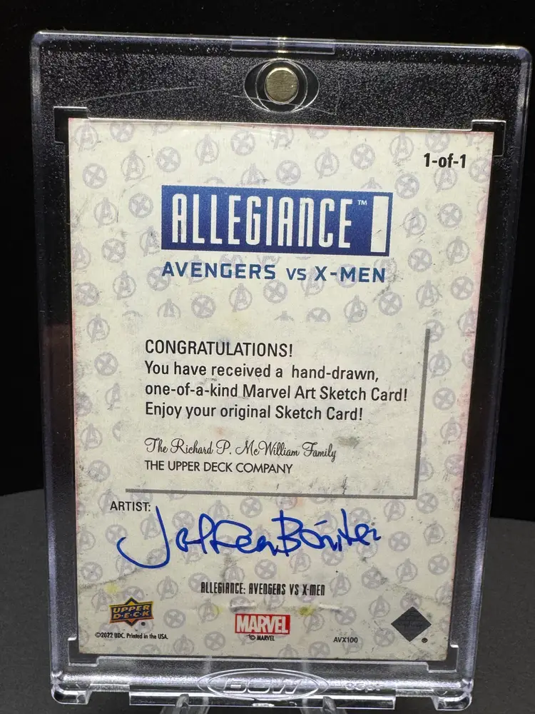 2024 UD Allegiance Marvel Sketch Card X-23 1/1 Jeffrey Benitez