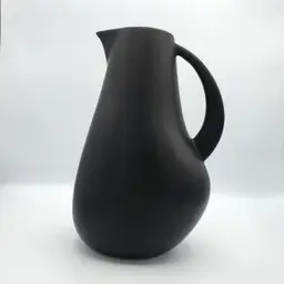 La Marsa Stoneware Pitcher in Basalt From Carthage Co., Made in Tunisia 72 0z.