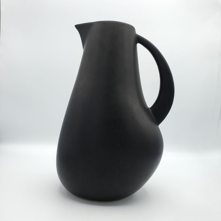 La Marsa Stoneware Pitcher in Basalt From Carthage Co., Made in Tunisia 72 0z.