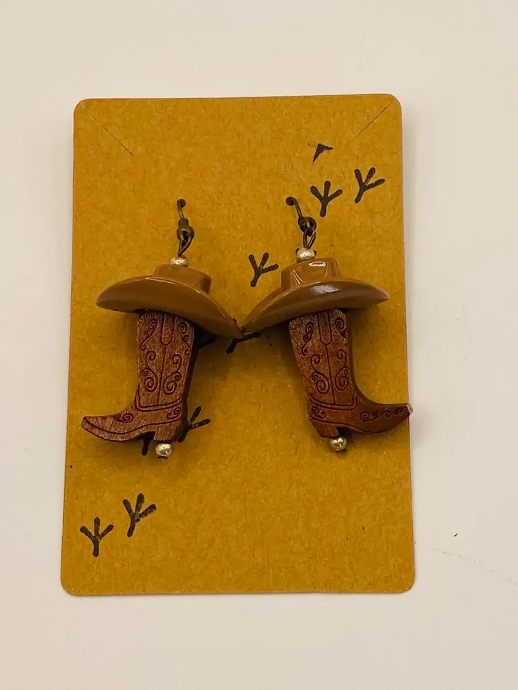Handmade By Me-  Cowboy Boot Earrings