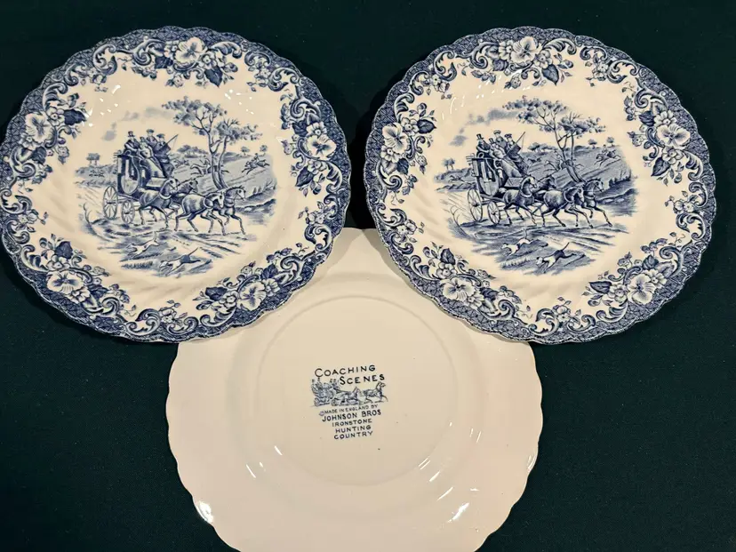 Vintage Johnson Brothers set of 3 Butter Plates