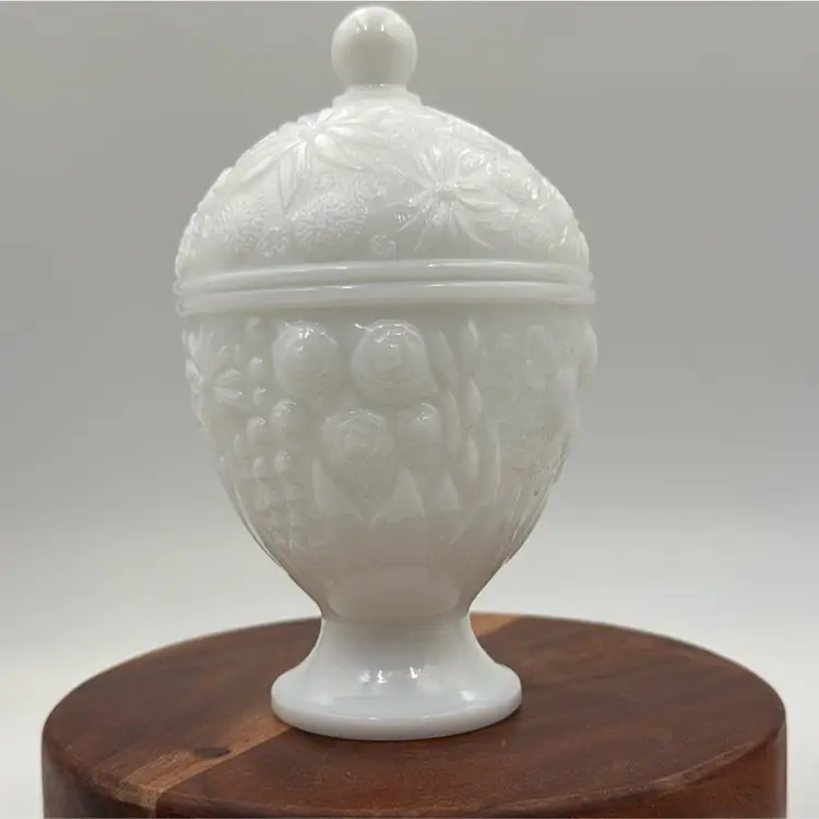 Vintage Milk Glass Avon Candy Dish