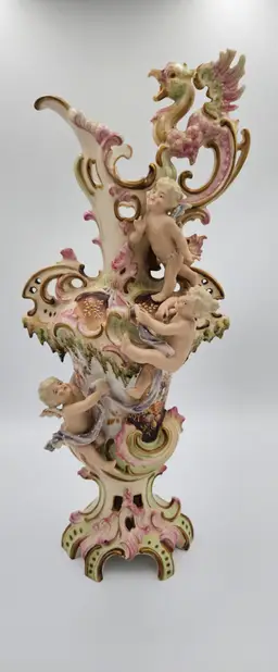 #TR35 Unger & Schilde Roschutz Region Germany Porcelain Pitcher