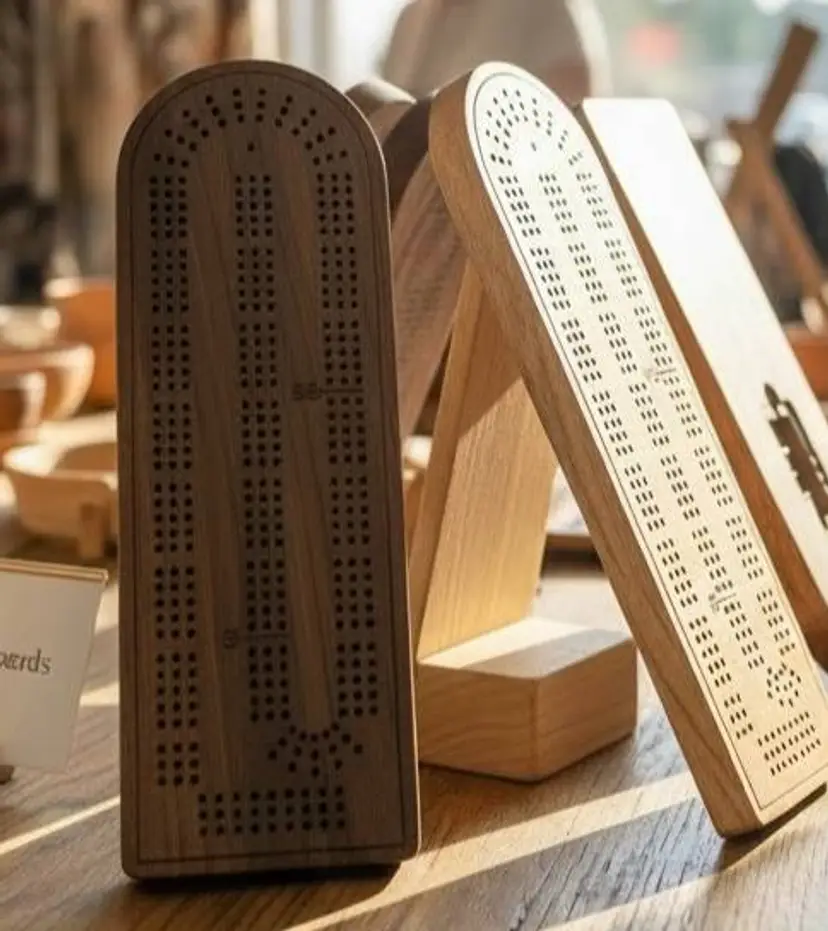 Small Hardwood Cribbage Board
