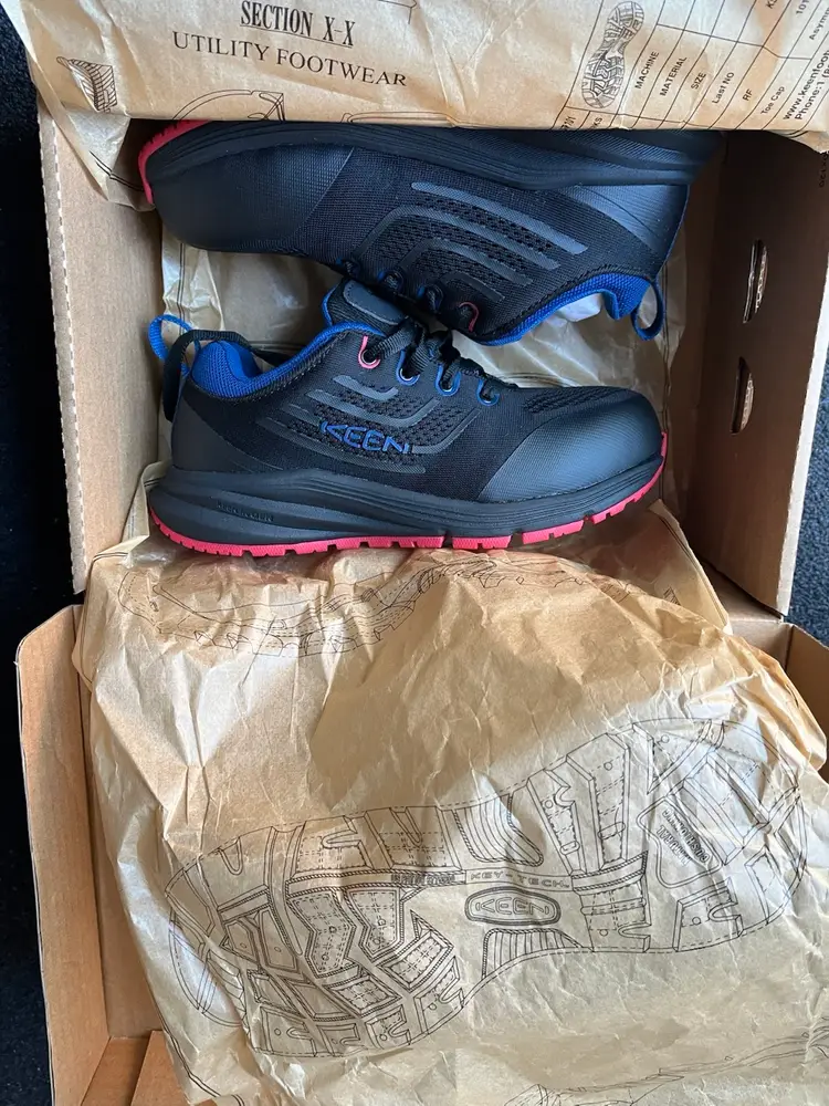 KEEN Utility Black Work Shoes Size 5W (New In Box)