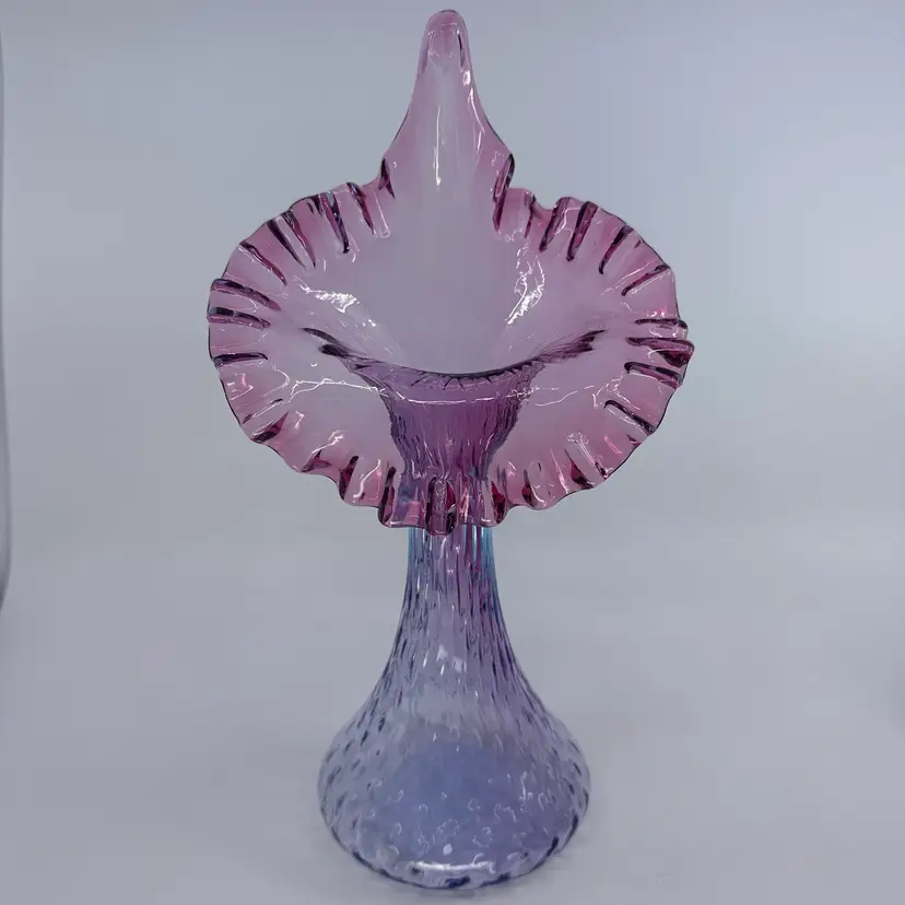 Fenton Mulberry Jack In The Pulpit Tulip Vase 11.75”