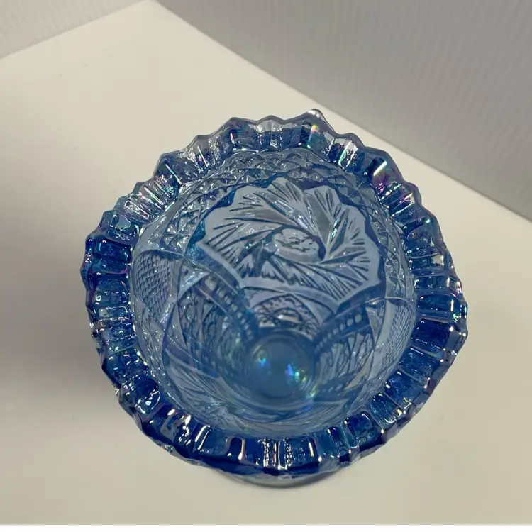 Smith Iridescent Blue Heritage Glass Vase