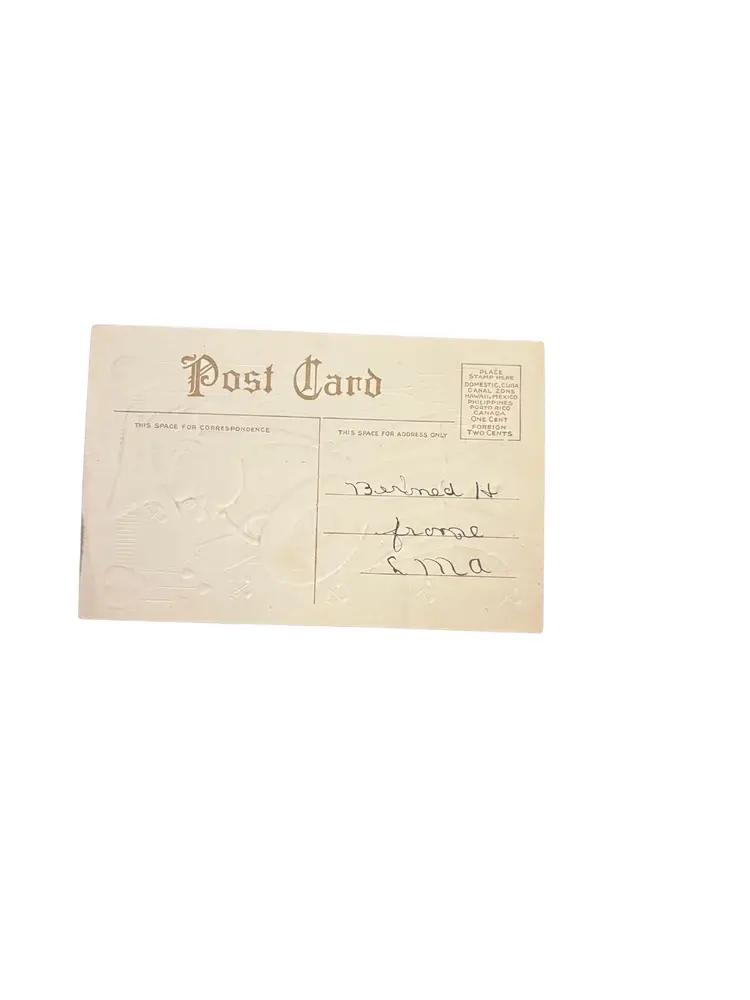 Antique Humor Valentine Postcard Musician Tuba Horn Disturber of Peace Romance