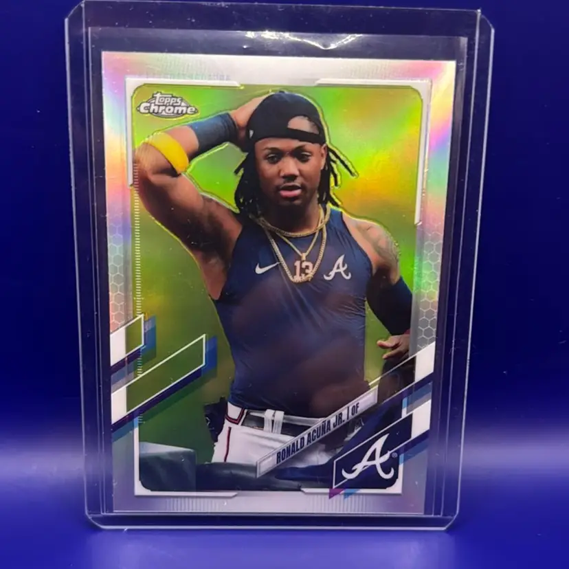 Ronald Acuna Jr 2021 Topps Chrome Image Variation Refractor Atlanta Braves