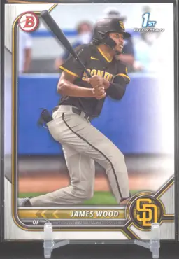 2022 Bowman Prospects 1st Bowman, James Wood, San Diego Padres