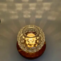 Vintage Cubist Glass Fairy Lamp