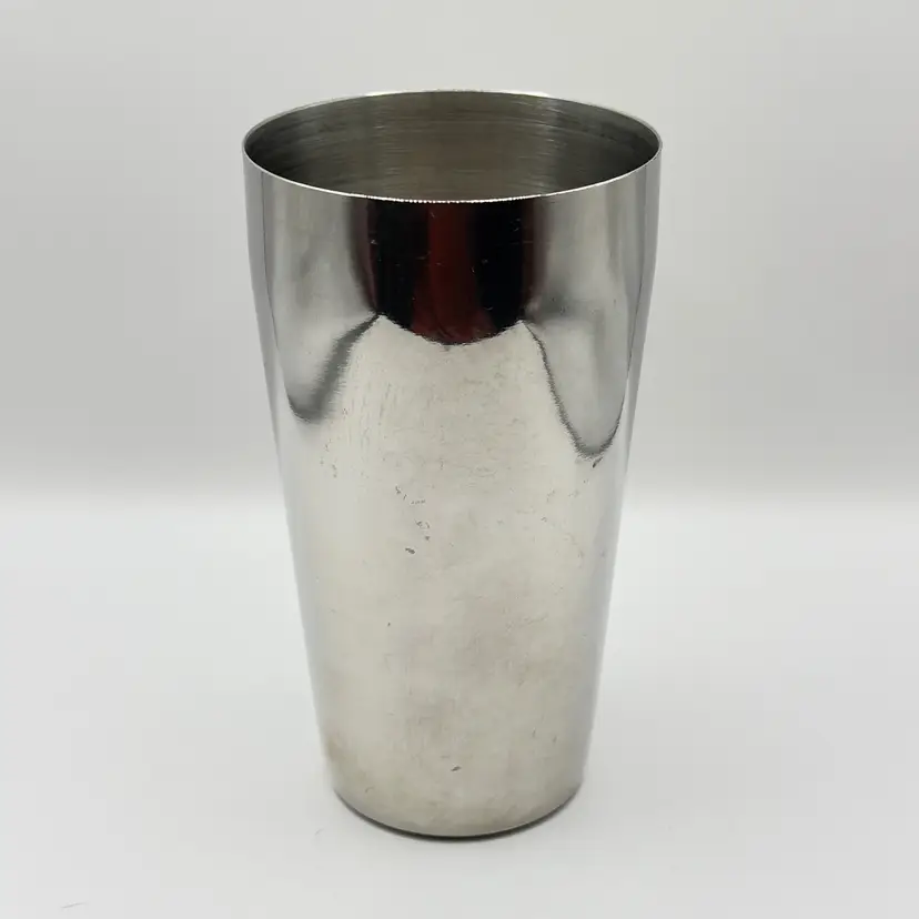 Vintage Stainless Steel Cocktail Shaker Cup, Sleek Barware Essential, Unbranded, Made in India
