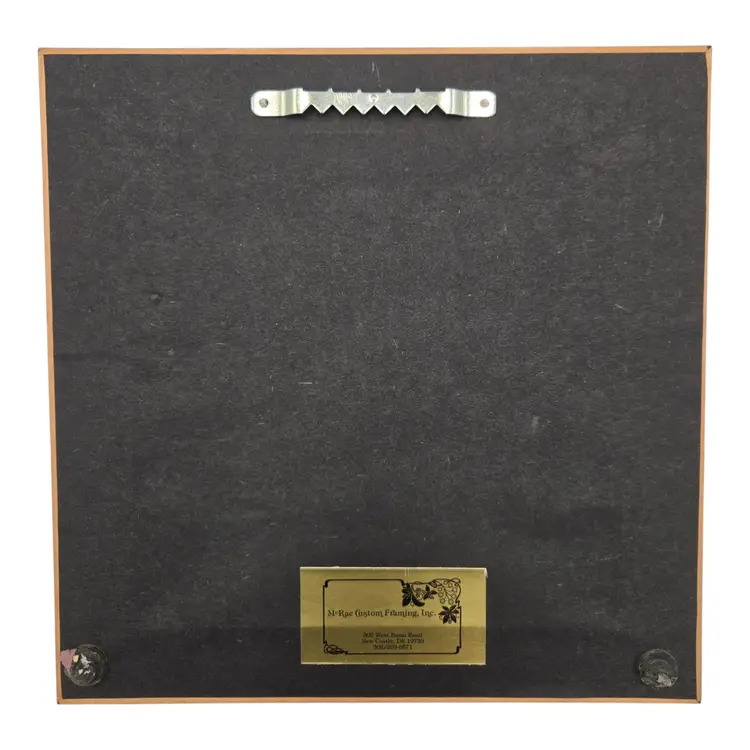 Framed Owl Needlepoint Picture Matted 8 x 8