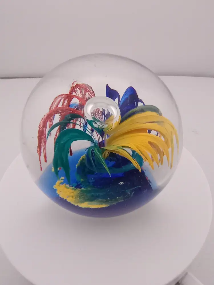 Fireworks/flower paperweight