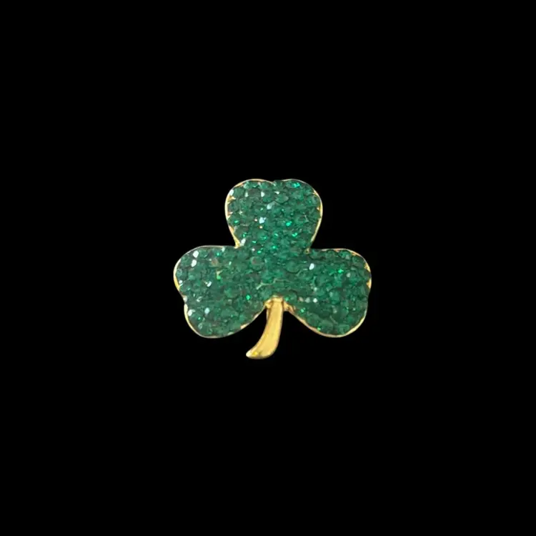 Green Three Clover Brooch. 1 1/2”