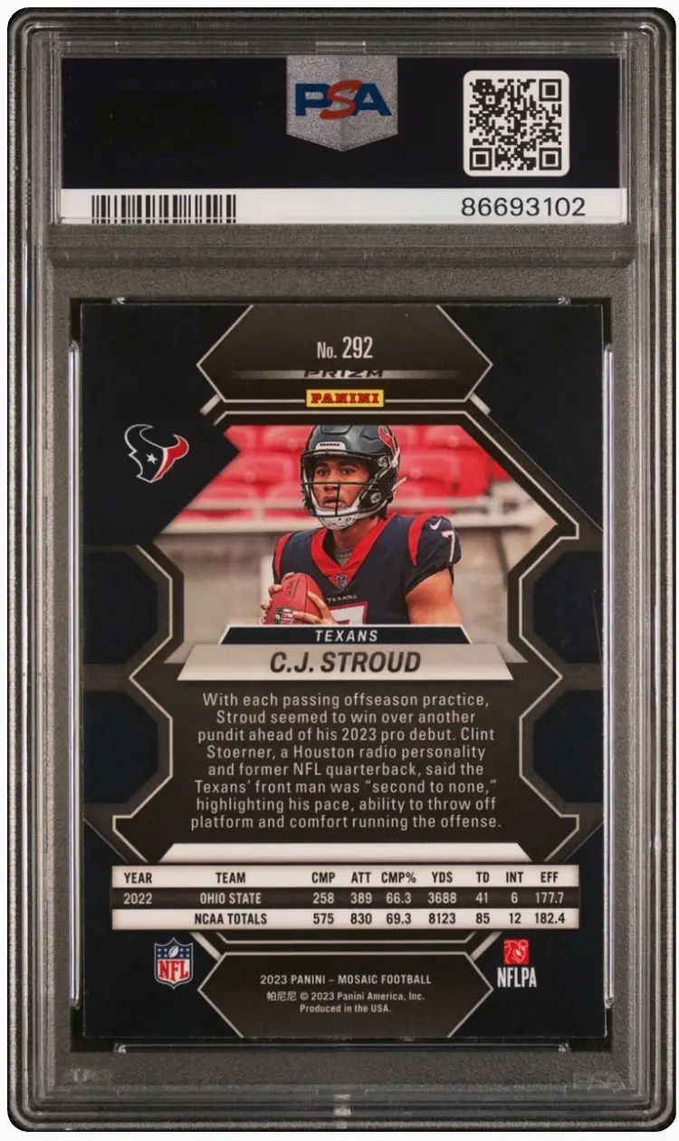 2023 Mosaic CJ Stroud 
PSA 9 Green 