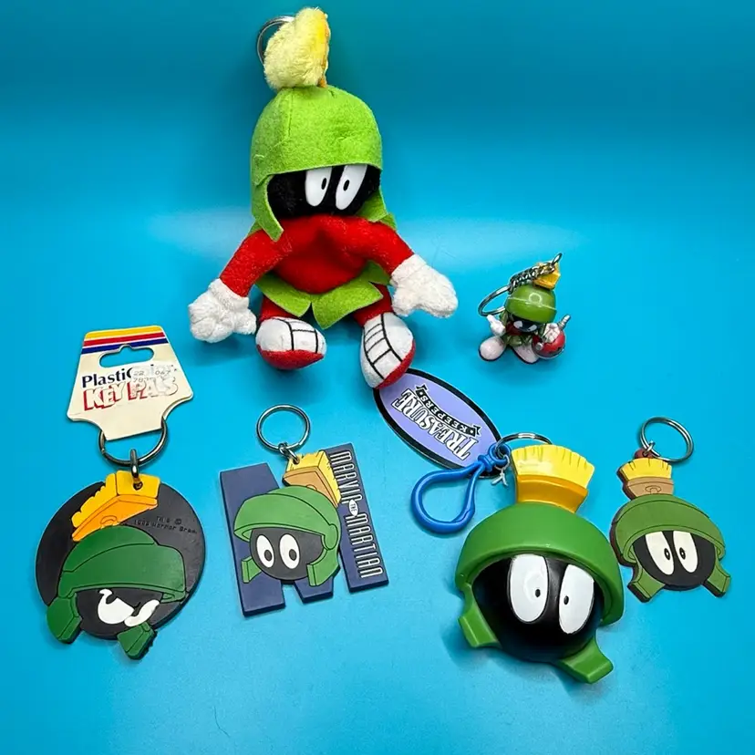 Lot Of 6 Marvin the Martian Keychains 90’s