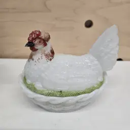 Hen on Nest with painting loss