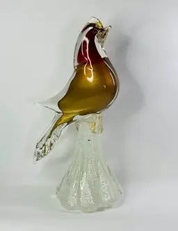 Vintage Formia Murano Handblown Glass Bird Figurine