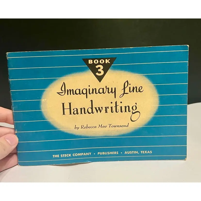 MARKDOWN! Imaginary Line Handwriting workbook Book 3 copyright 1953 for Lufkin TX Public School