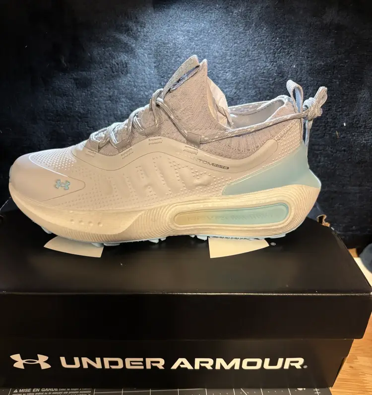 Under Armour Phantom Fore Grey Baby Blue Womens Golf Shoe US 7.5 | UK 5.5 | EUR 38.5
