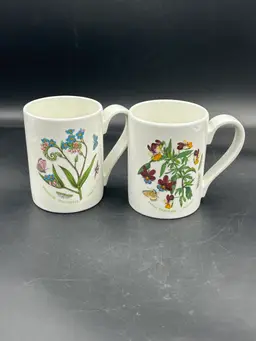 2 PORTMEIRION Botanic Garden "Heartsease and Forget Me Not" Mugs