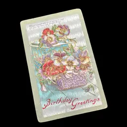 Beautiful Bold Color Floral Embossed Antique Postcard, Unused, Printed In Germany