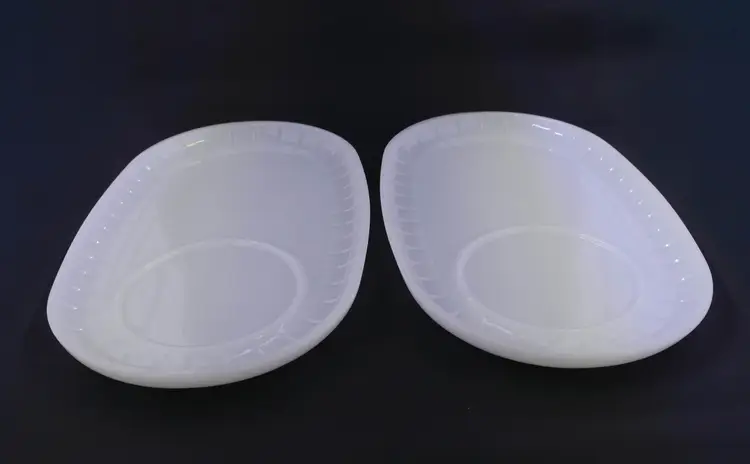 Fire-King White Milk Glass Snack Plates