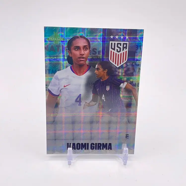 2025 Parkside Club & Country Naomi Girma Laser Foil /99 #18 USWNT & Chelsea - Soccer Card