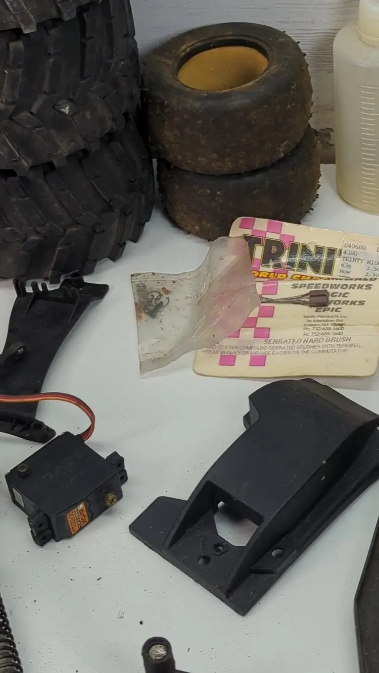 Box of Remote Control Car Parts