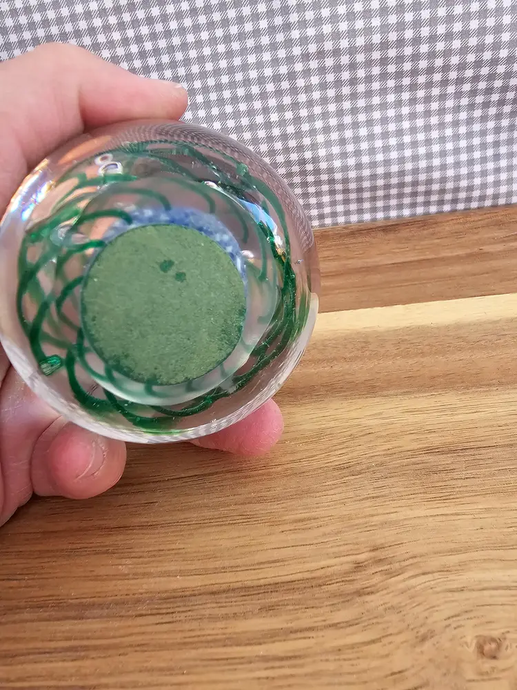 Colorful Swirl Glass Paperweight