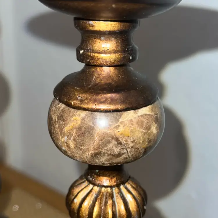 Baroque Style Bronze Candleholder Set