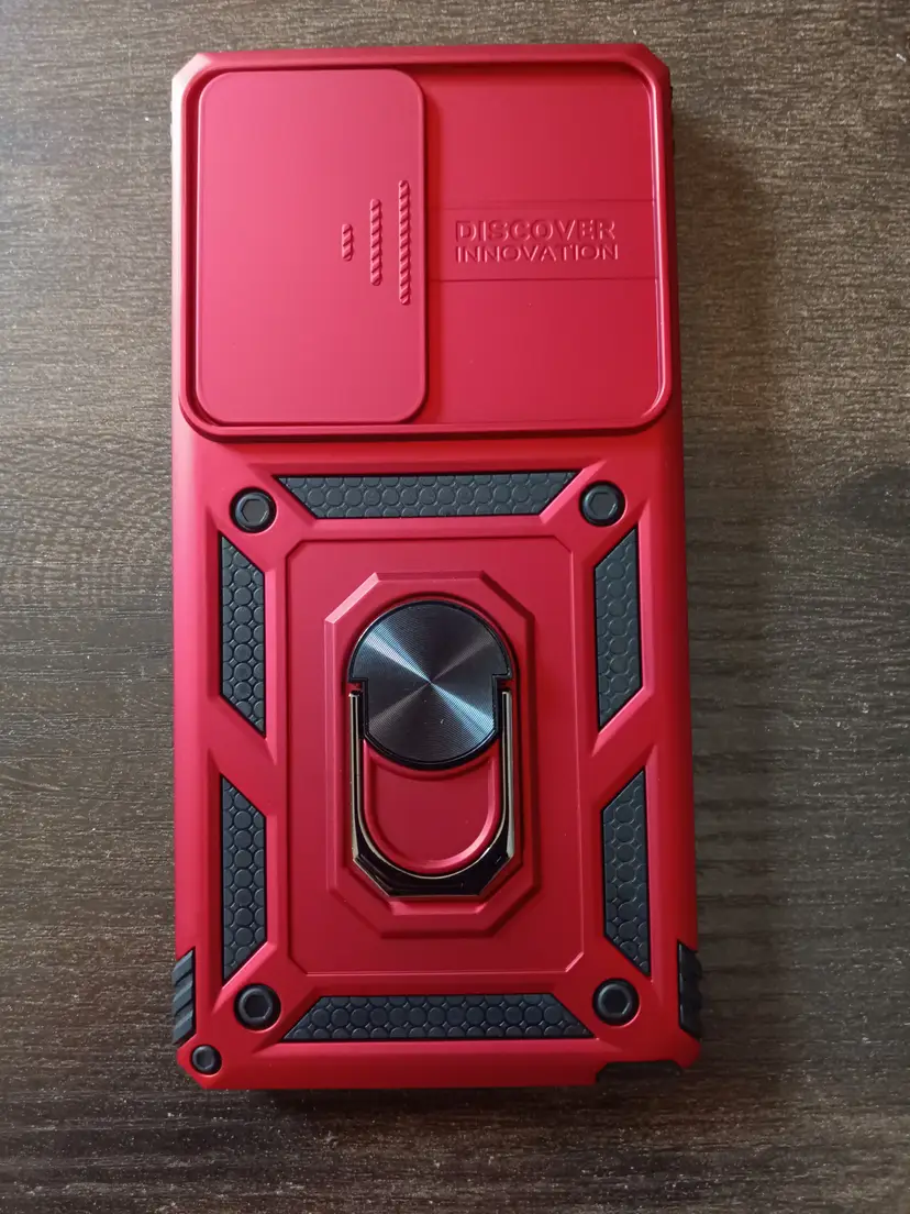 “Red Shockproof Case w/ Ring Kickstand & Camera Cover for Samsung Galaxy S25 Ultra 6.9”
