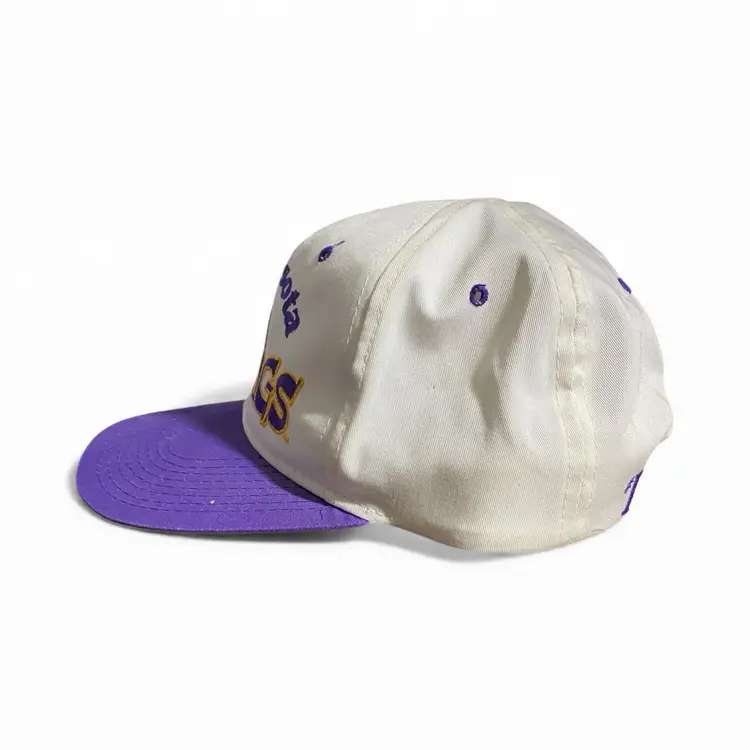 VTG Rare Minnesota Vikings #1 Apparel Snapback Hat Cap Korea