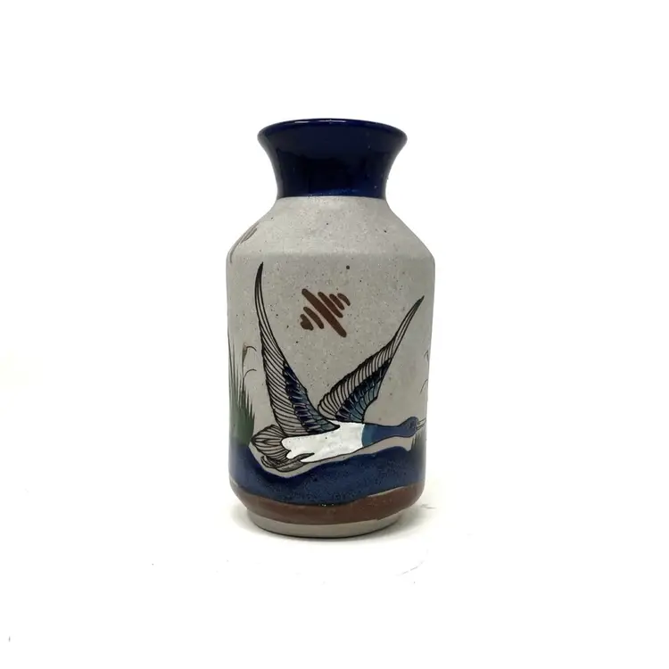 Vintage Mateos Tostado Mexico Tonala Pottery Duck Vase
