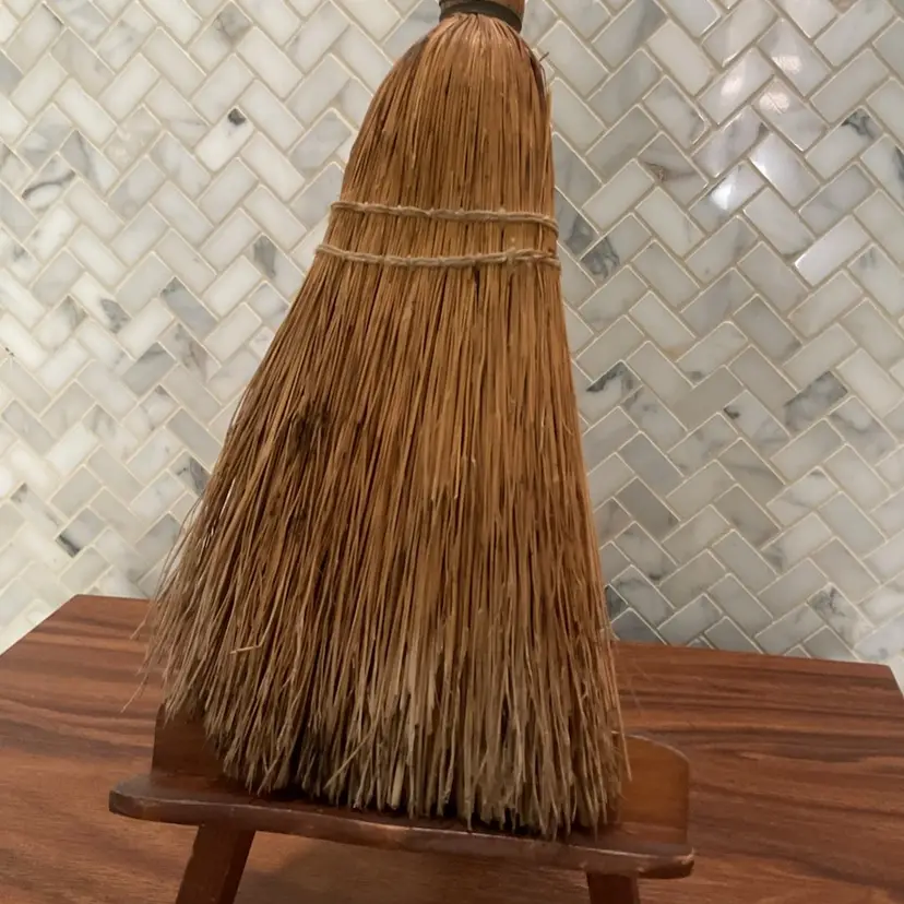 109c Vintage Hand Straw Broom