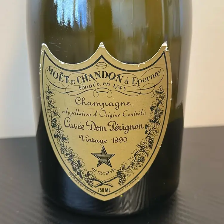 Don Perignon 1990 Champagne Bottle With Cork EMPTY