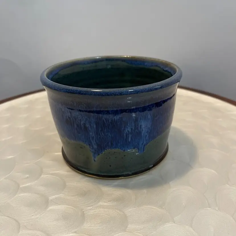 Farm House Pottery Signed Blue Gray Planter