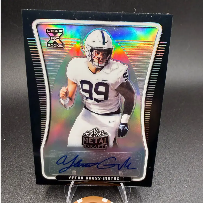 Yetur Gross-Matos Auto #/15 RC 2020 Leaf San Francisco 49ers