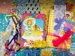 The Ginghams Paper Doll Junk Journal | Vintage Inspired Handmade Fabric Journal | One of a Kind