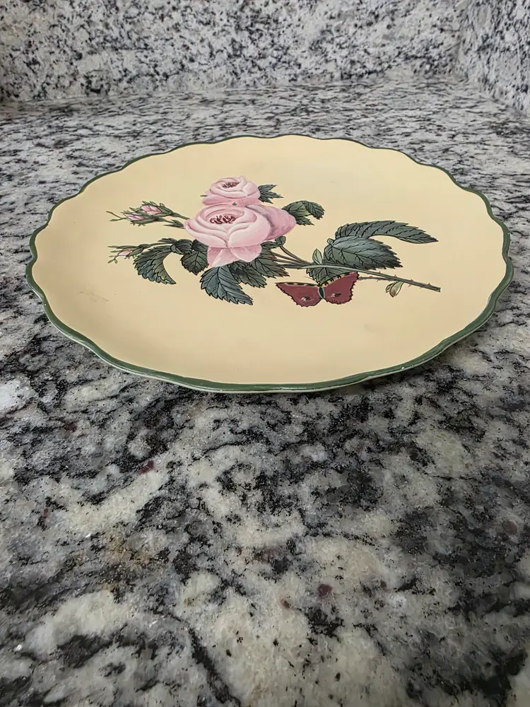 Raymond Waites Rose Indica Yellow Plate