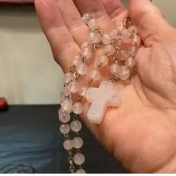 Pink Quartz Rosary