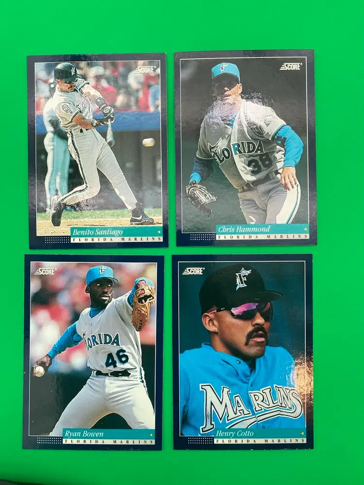 Score 1994 MLB Florida Marlins Lot of 17 Different Trading Cards
