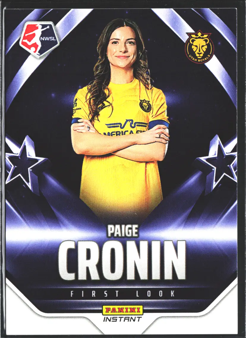 Paige Cronin Soccer Card Limited Edition NWSL First Look 1st Panini Card - Only 169 Made! Utah Royals FC