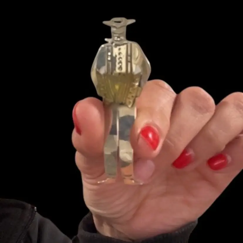 Bearded Accordion Player Gentleman Mixed Metal Brooch